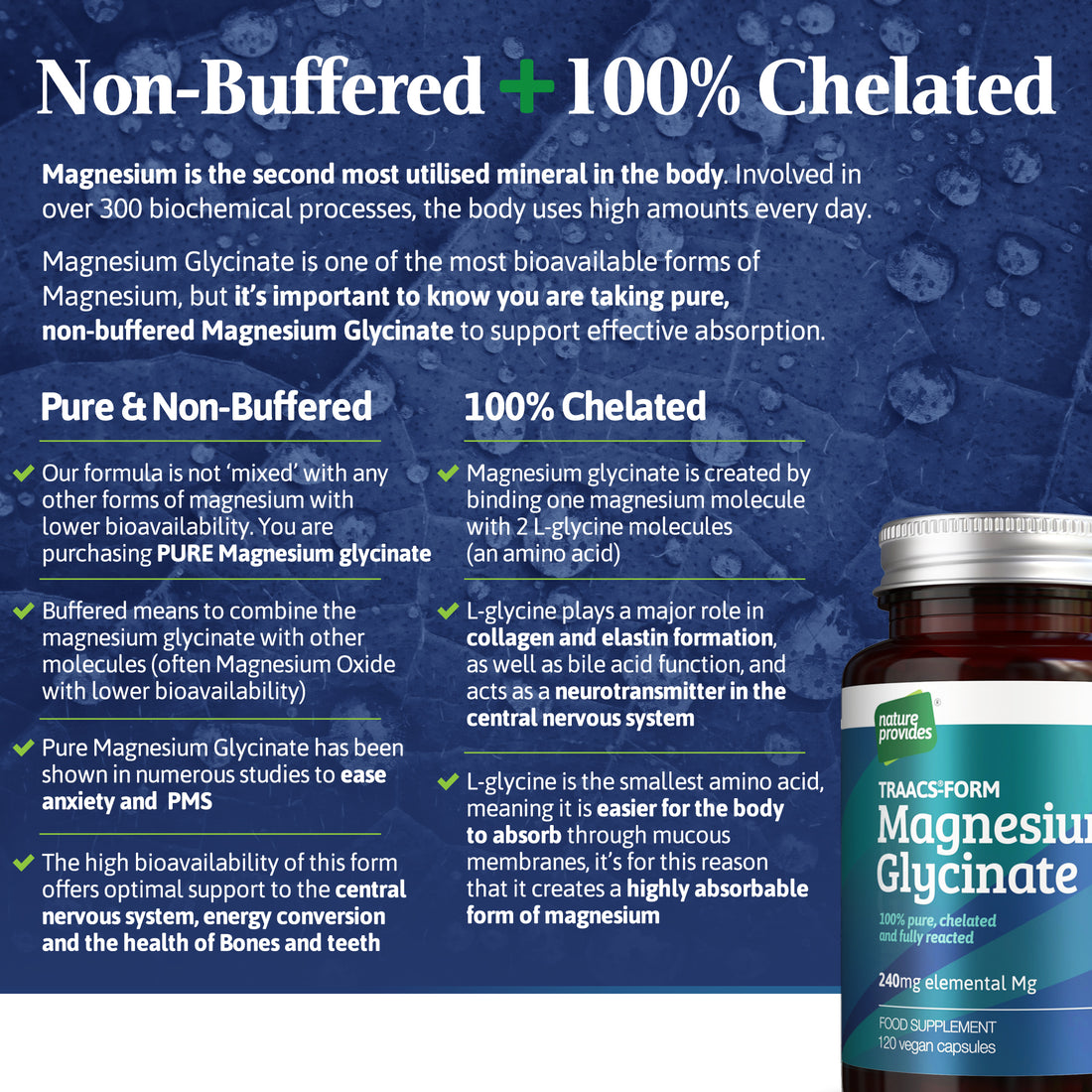 Pure Magnesium Glycinate / Bisglycinate (TRAACS®-form) Made in UK