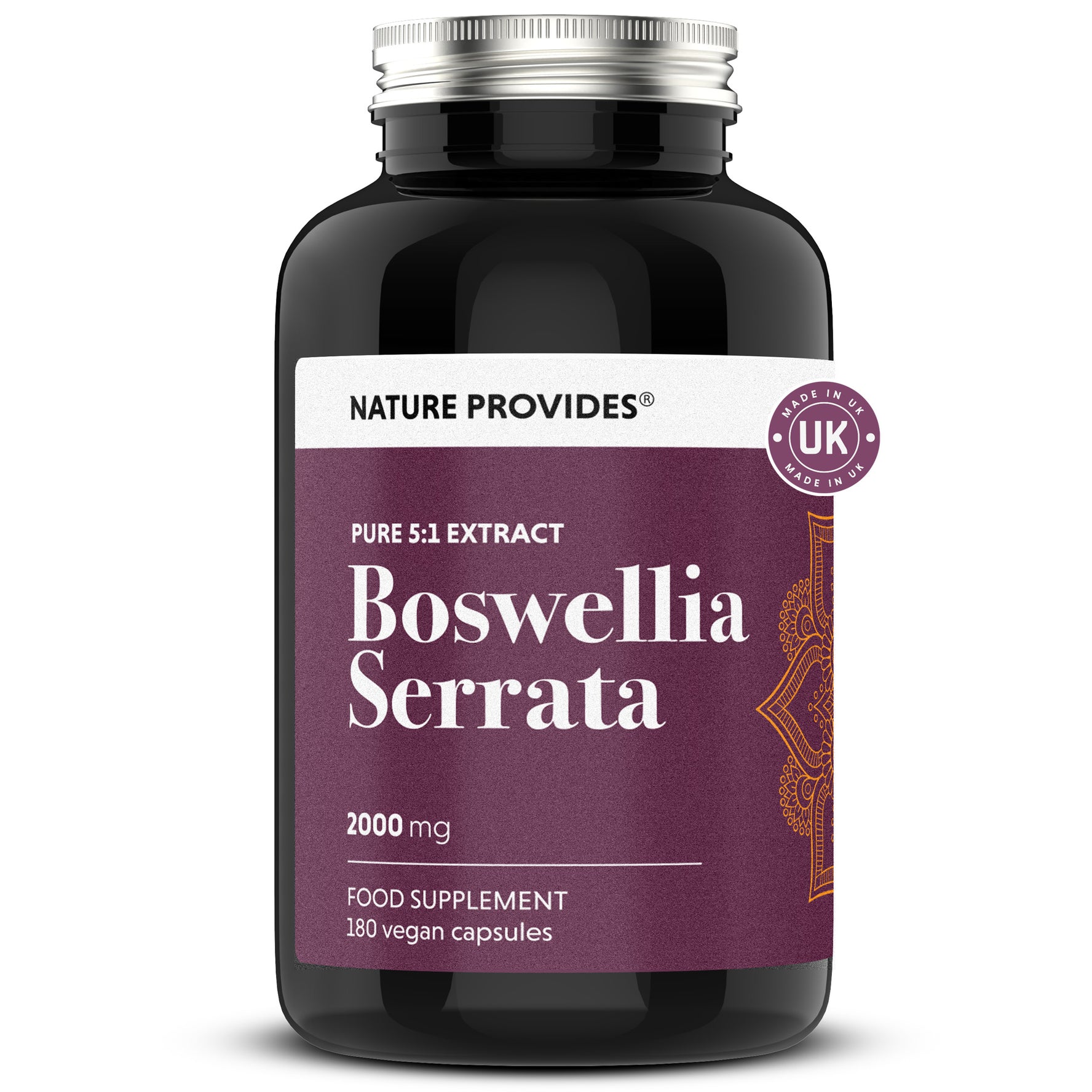 Boswellia Serrata (2000mg) 5:1 Extrakt | 65% Boswellinsyra - 180 Kapslar
