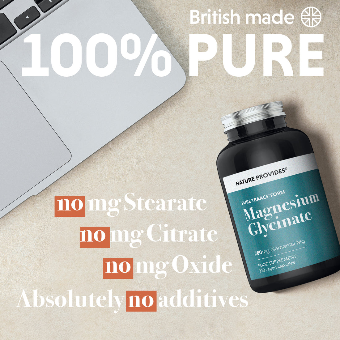 TRAACS® Magnesium Glycinate (280mg) - 120 Capsules