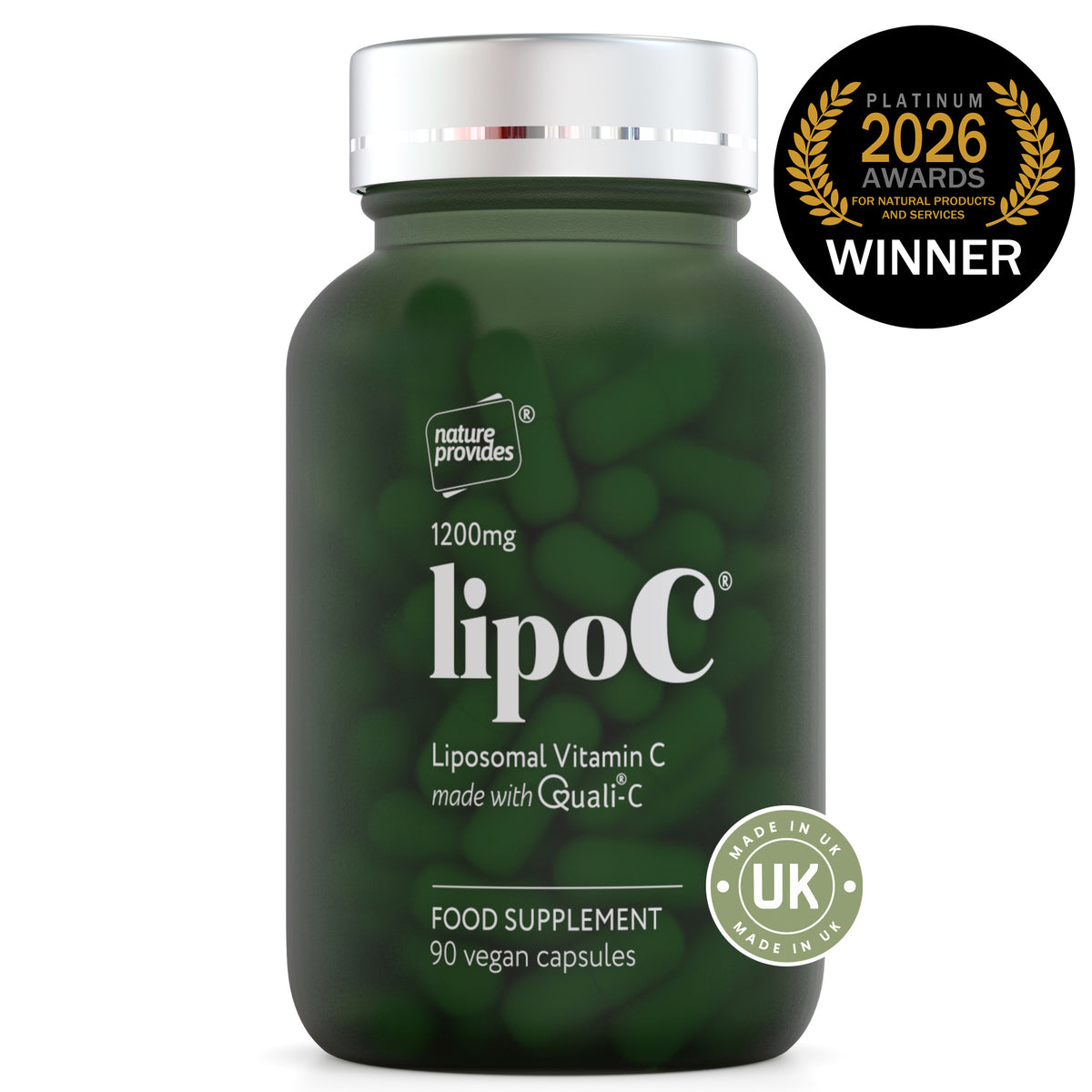 lipoC® (1200mg) Liposomal Vitamin C med Quali-C® - 90 Kapslar