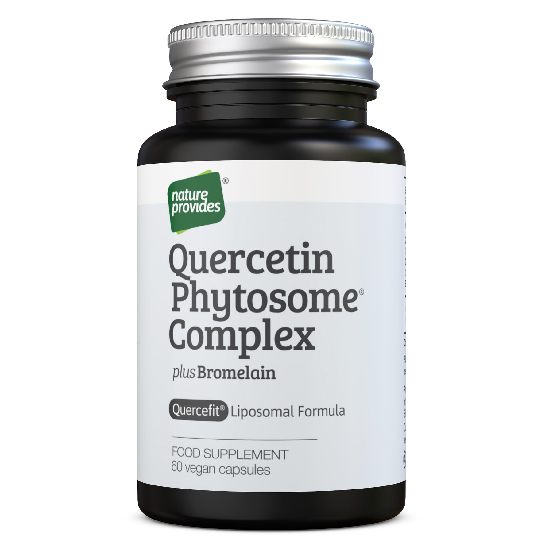 Quercetin Phytosome® Complex with Bromelain, 100% Pure Liposomal Formula - 60 Vegan Capsules