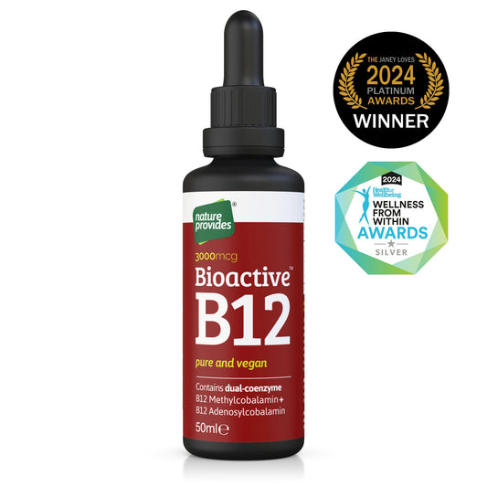 Nature Provides Liquid Vitamin B12 (Bioactive B12, 3000 mcg) Made in the UK - 50ml - Nature Provides